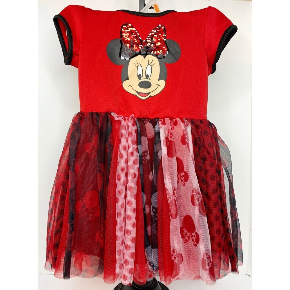 Minnie Mouse girls Exclusive Flip Sequin Coplay Tutu Dress Size 4